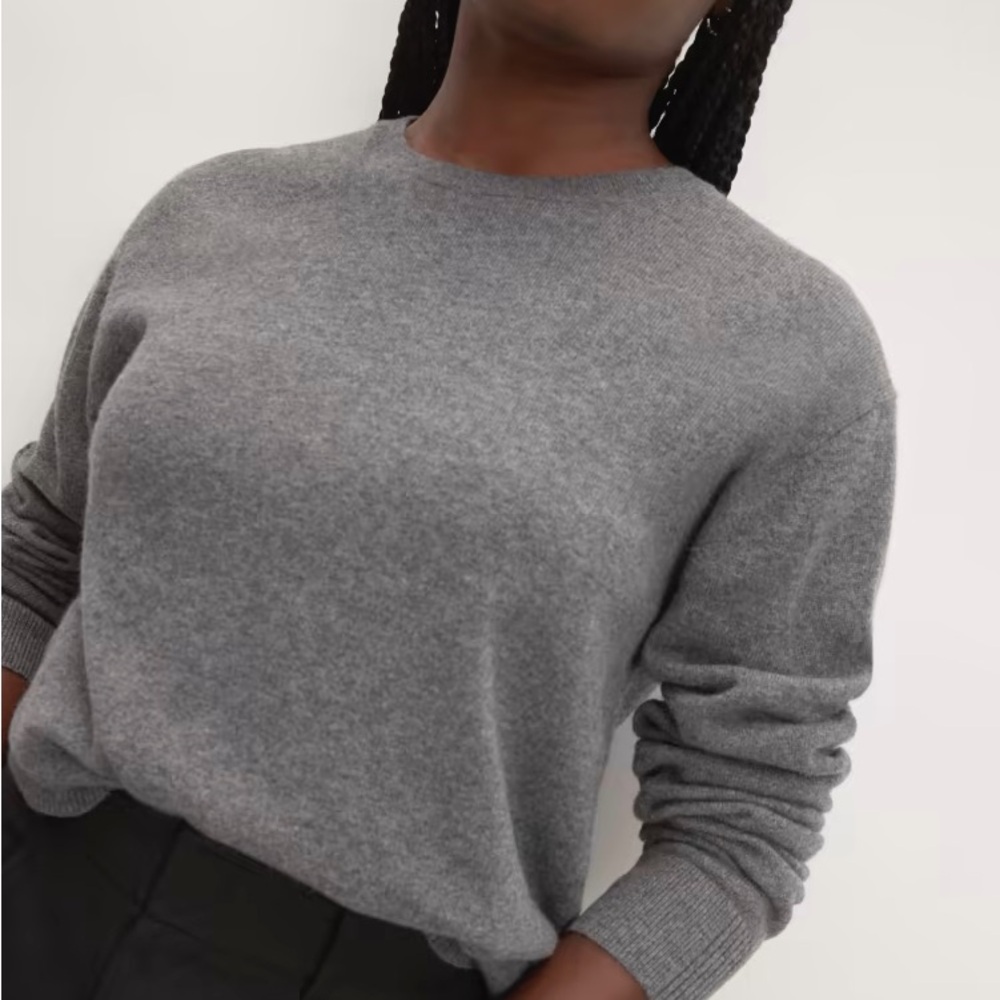 Everlane 100% Cashmere Crew Neck, Grey